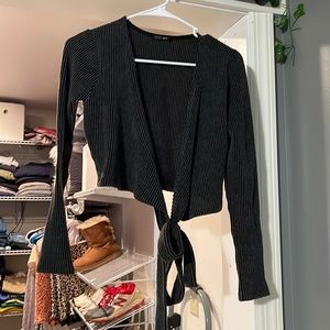 Papermoon wrap front shirt